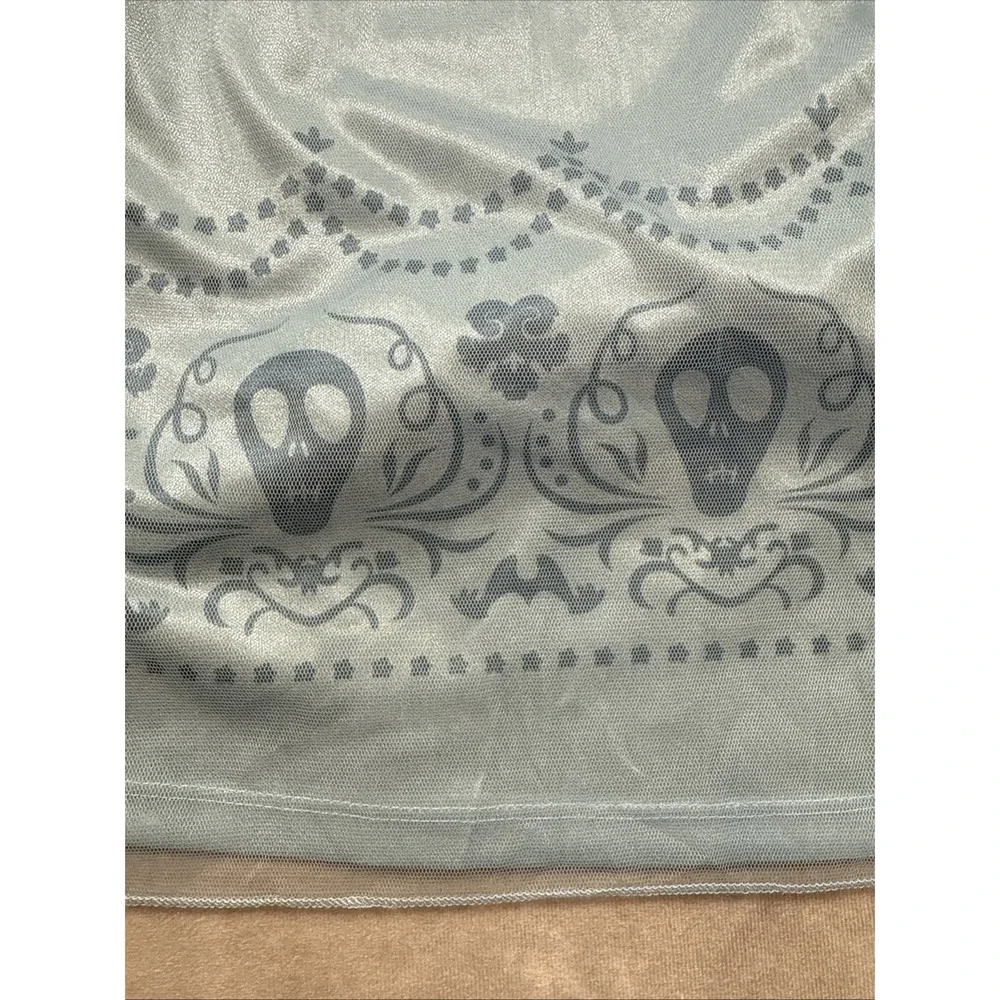 NWT Beetlejuice Nightgown Dress Up  Kids Girl's Sz Xs 4/5   Blue‎ Skull Print